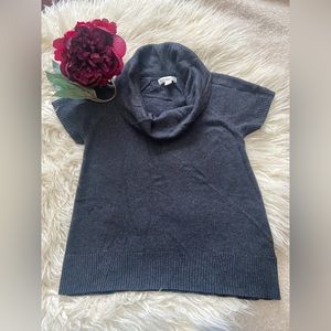 Coldwater Creek Cowl Neck Short Sleeve Sweater